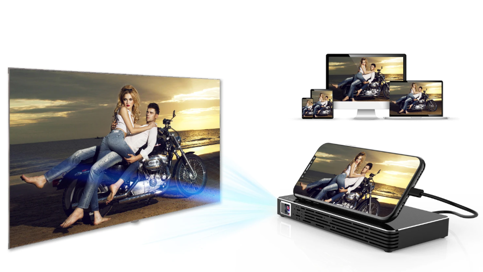 Your portable movie theater--C800S Mini Smart DLP Projector. 