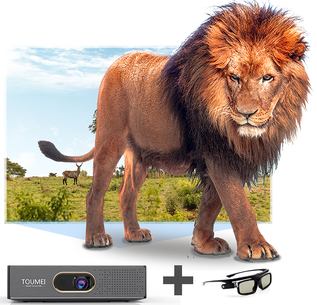 K9 3D Smart DLP Projector +3D glasses