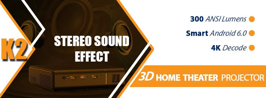 #Toumei #K2 #3D Home Theater #Projector, Features #stereo sound effect, real 300 ANSI Lumen brightness, decode 4K Source, with Smart Android 6.0 O.S, do you like it?👇👇👇