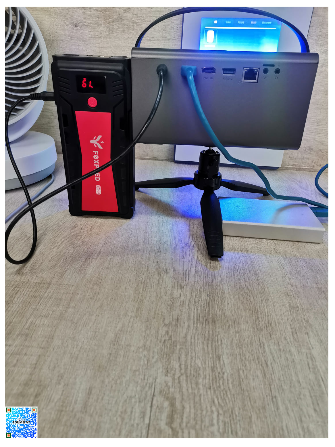 This Foxpeed power bank is very powerful. I like it very much, It works perfectly on the #Toumei #V7 3D #projector with an external mobile hard drive. It can be placed anywhere in the future, never worry about the aisle blocked by power cable anymore. Toumei V7 can also be used outdoors. do you like it?😀