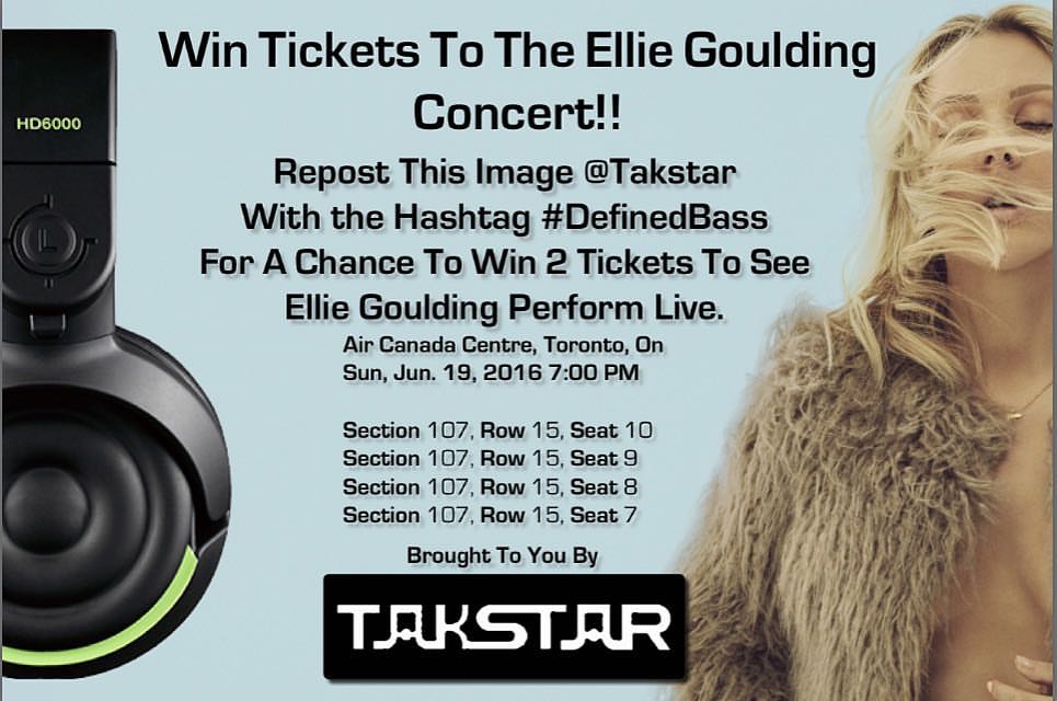 FREE ELLIE GOULDING CONCERT TICKETS!!