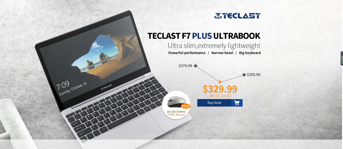 Teclast Latest Notebook -- F7 Plus(First Published)