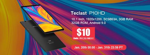 🌟Discount on Aliexpress for Chinese New Year ⚡️Teclast P10HD  10.1 inches, 1920x1200, 3 GB of RAM, 32 GB of ROM, Android 9.0, SC9863A Octa Core, 4G call and network, 7mm 2.5D TP frame, two cameras, GPS store coupon: 39-2...