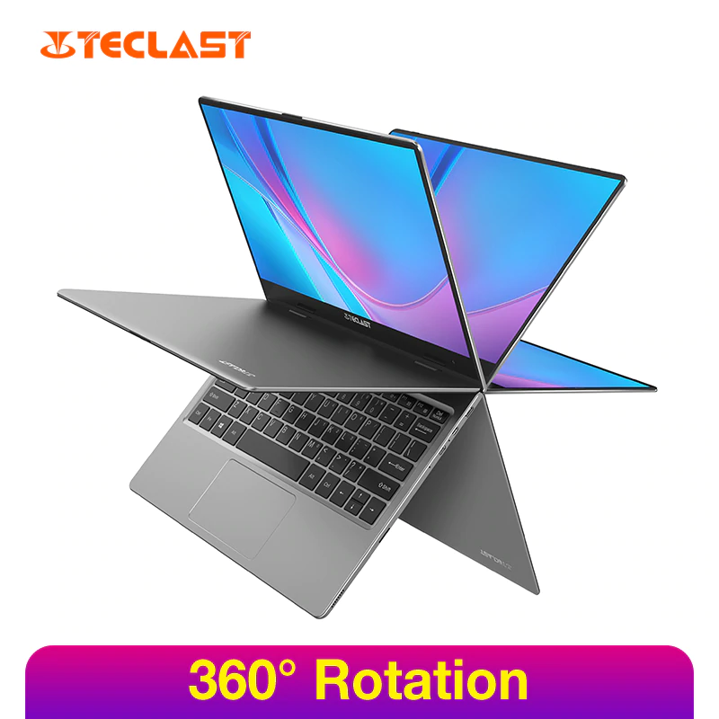 ⛳Model: Teclast F5 11.6 inches, 360 ° rotation, touch screen, 1920 x 1080, 8 GB DDR4, 256 GB SSD, Windows 10, Intel Gemini Lake N4100, 1 kg, dual Wi-Fi