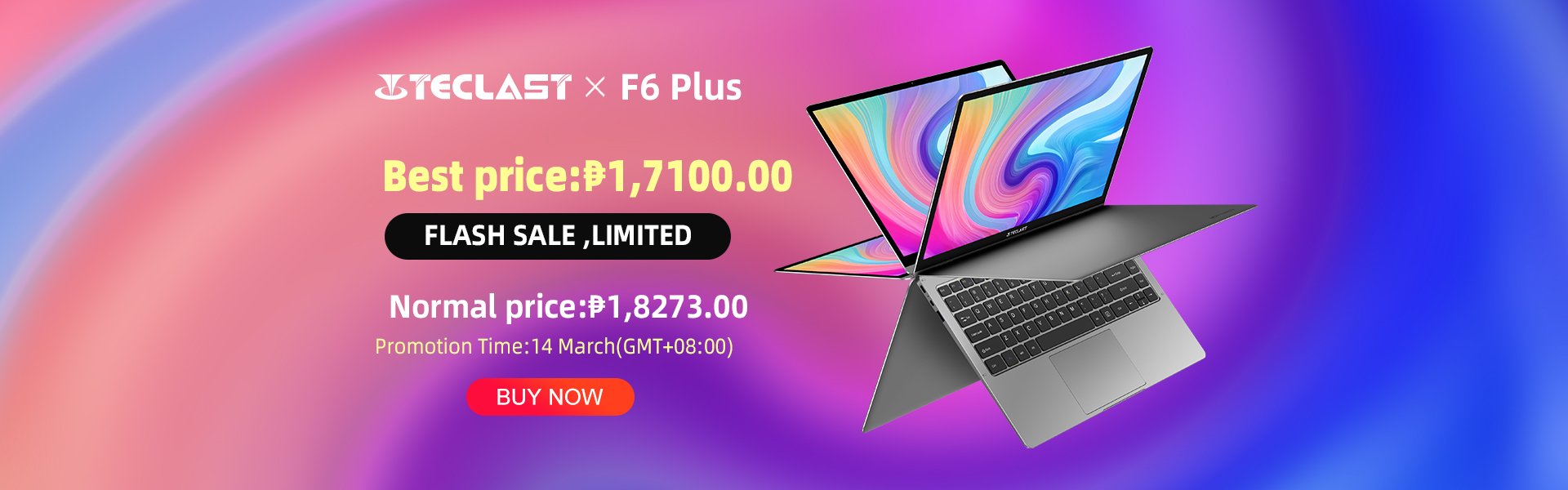 🙋‍♂️Teclast F6Plus 8GB+256GB SSD FLASH SALE （Start at 14 Mar 2020 00:00 GMT+08:00 End at 14 Mar 2020 23:59 GMT+08:00）