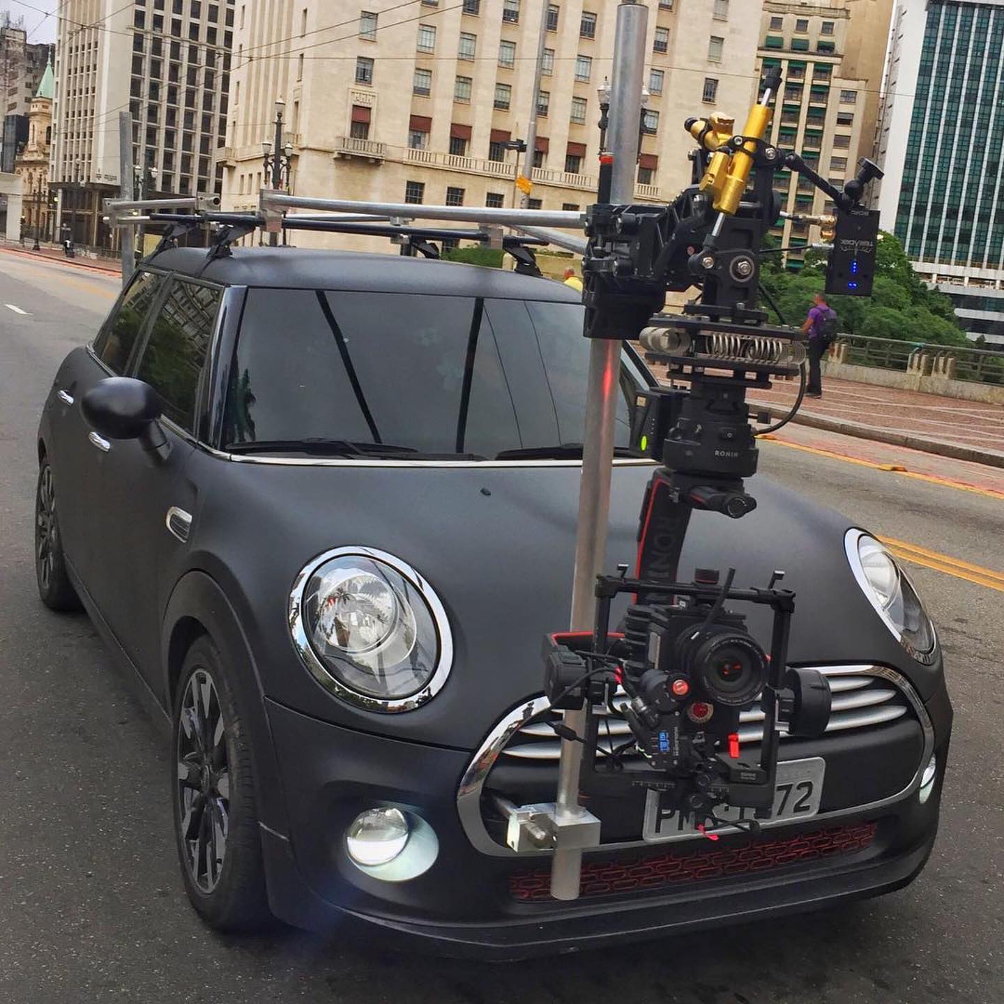 Mini Cooper flying a Ronin-2 via Tilta’s Shock Absorbing Arm and Nucleus-M! Amazing combination!