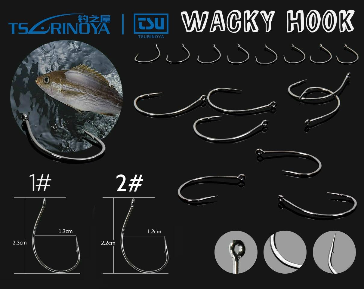 Trulinoya 8001 WACKY Hook 1# 2# 