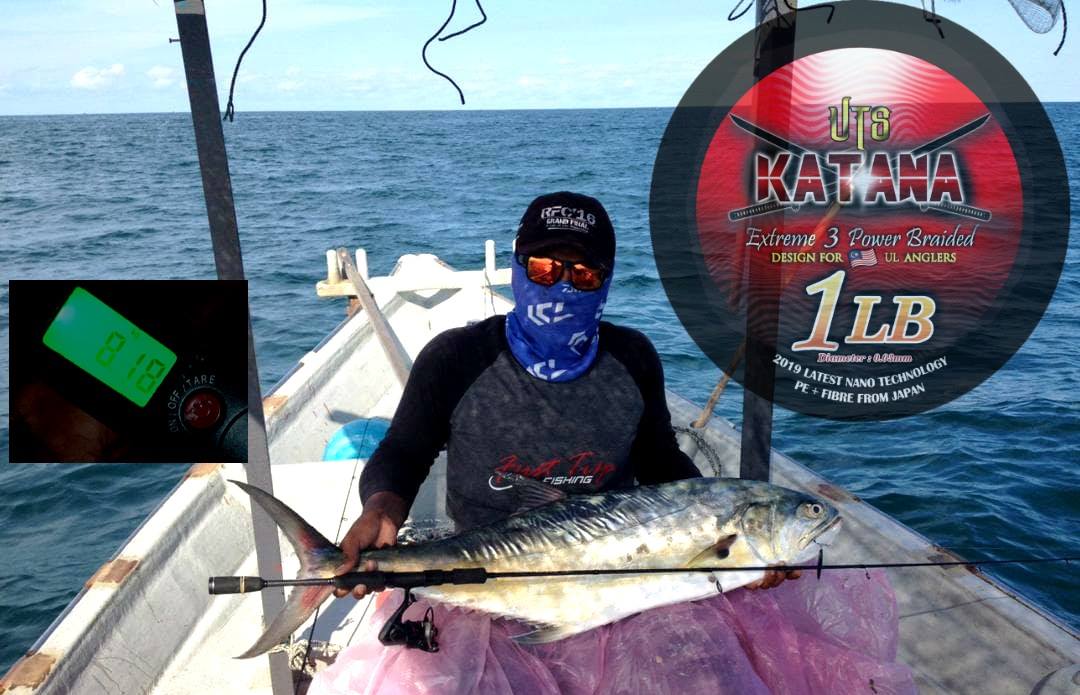 SW Jigging Rekod Katana 1LB Fighting Talang 8.18KG  Sering menjadi tanda tanya kepada semua UL Anglers tentang kemampuan braided Uts Katana 1Lb. Berapa besarkah ikan yang mampu didaratkan.