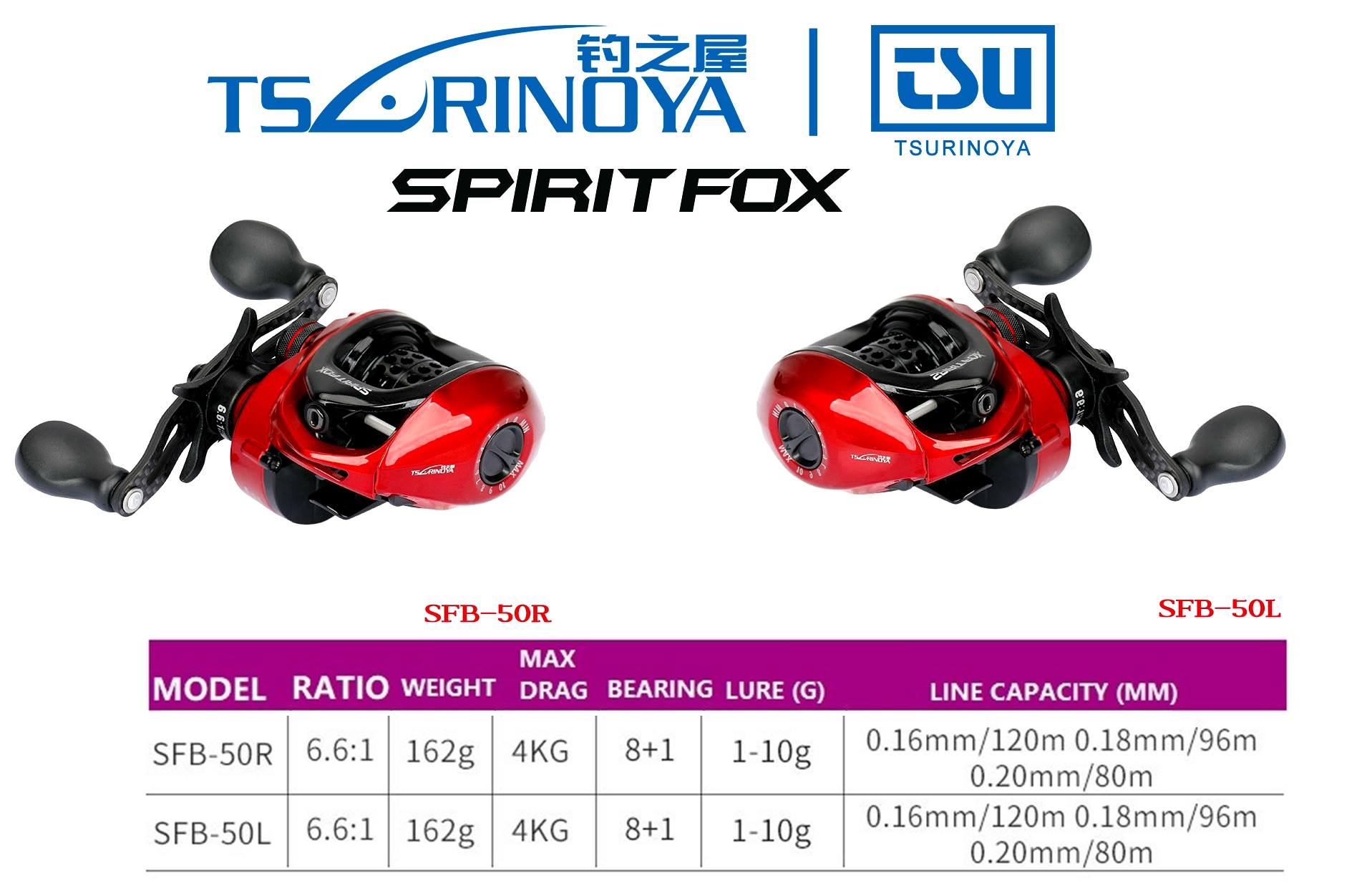 Tsurinoya SPIRITFOX BFS/UltraLight/Casting Reel 