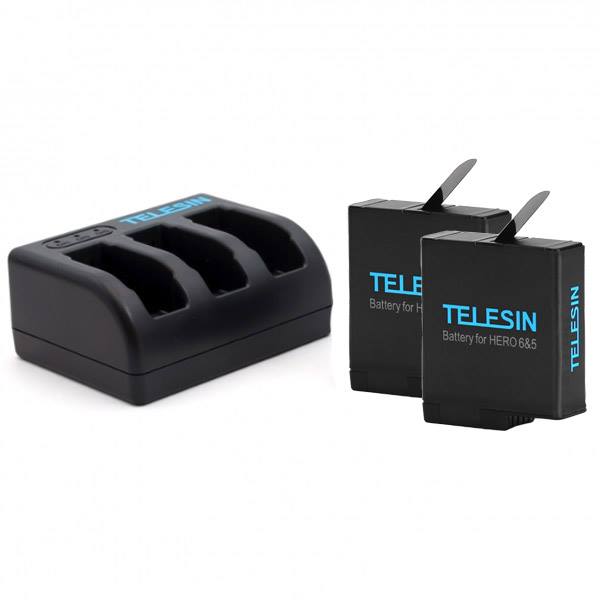 Telesin 3-Channel Charging Kit for GoPro Hero 5, Hero 6, and Hero 7 Action Cameras