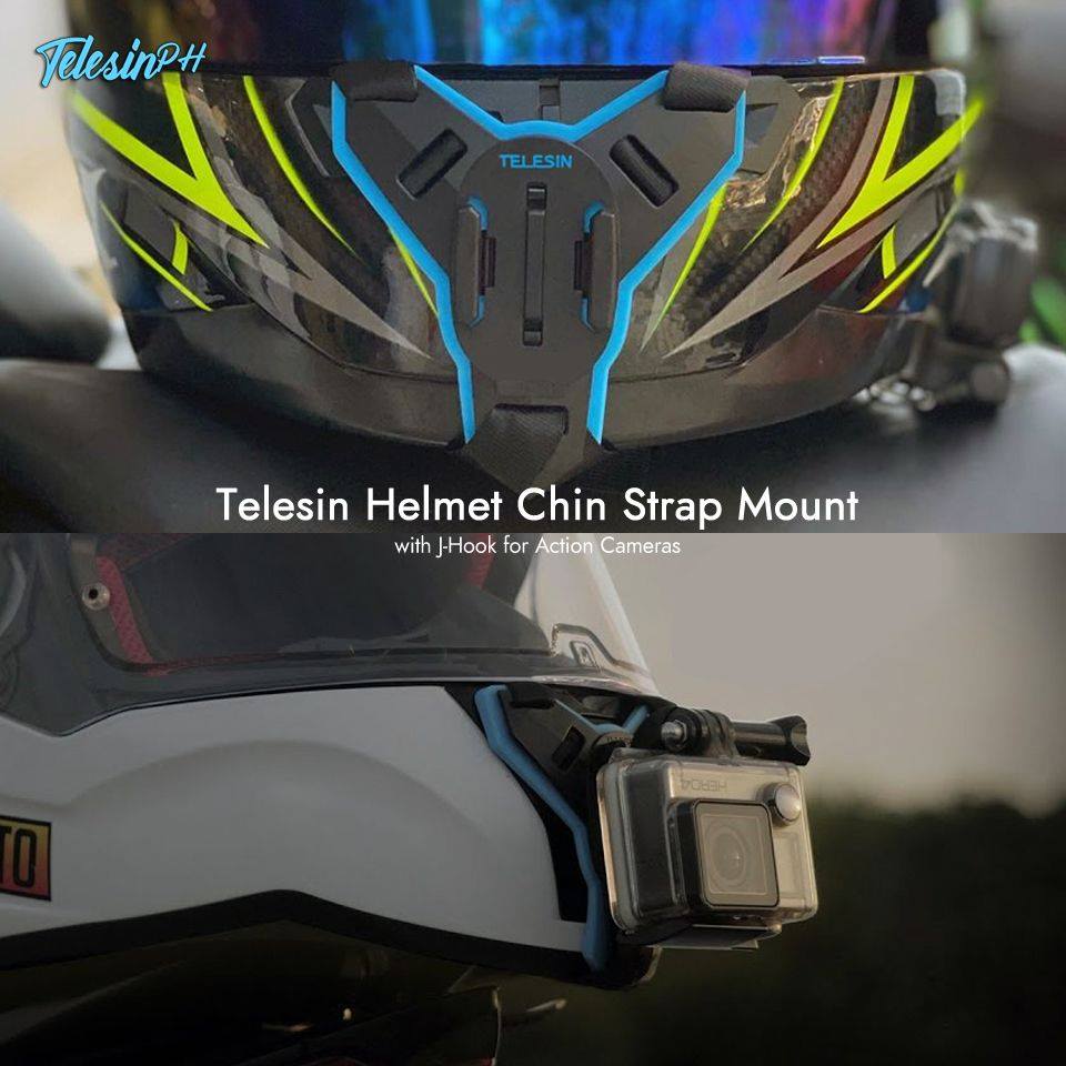 Shoot from the best angle with Telesin Helmet Chin Strap Mount. It doesn't obstruct your sight or feel awkward while wearing and it's also lightweight, flexible and can be reused to your other helmet‍. 🚴 Set up your action camera with the J-Hook Mount and you are ready to go!  Get it here www.tomtop.com for only ₱399❗️ 