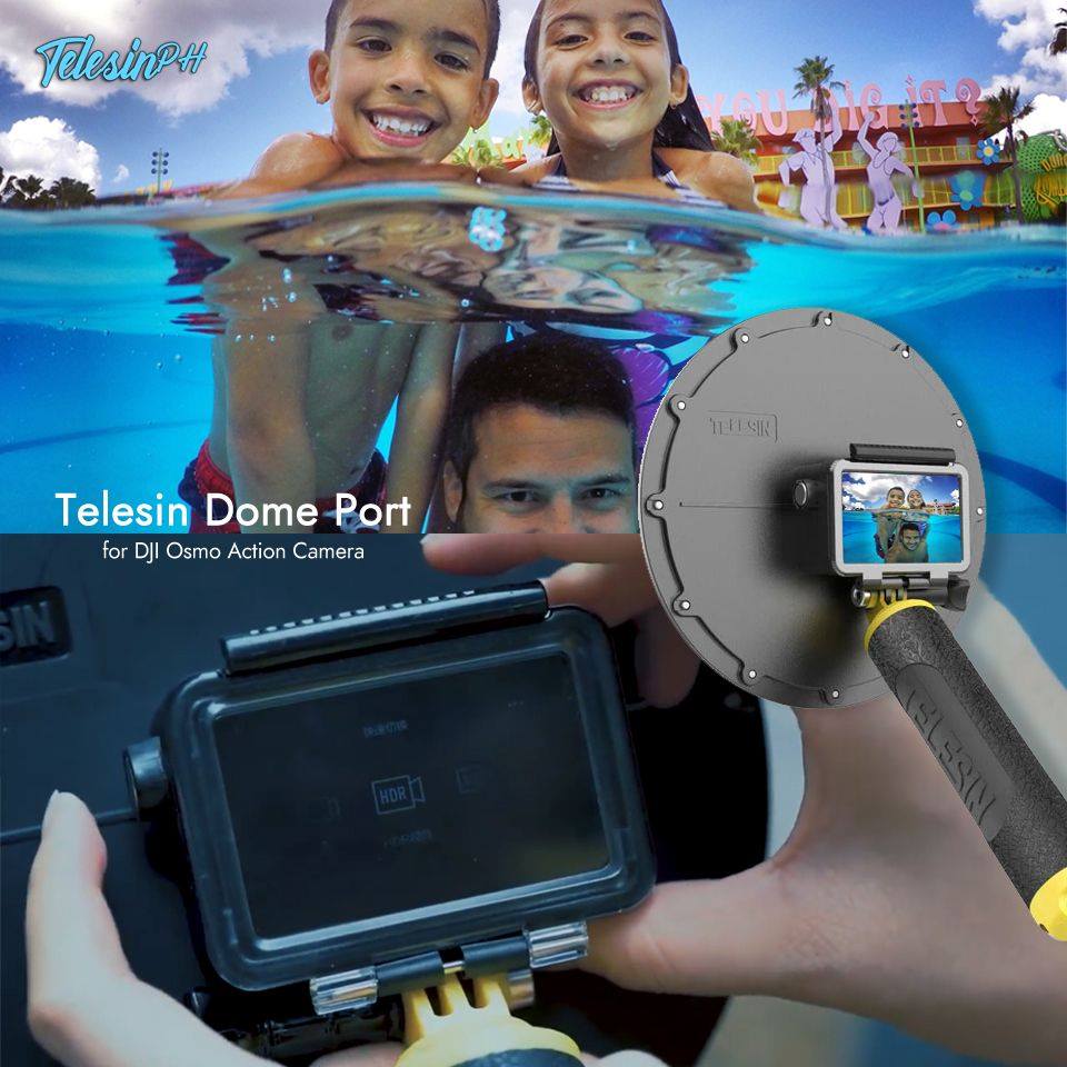 Make your underwater activity extra special with a unique shot from the Telesin Dome Port for your DJI Osmo Action Camera.