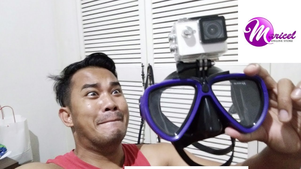 TELESIN Diving Goggles Snorkel Mask With Camera Mounting unboxing