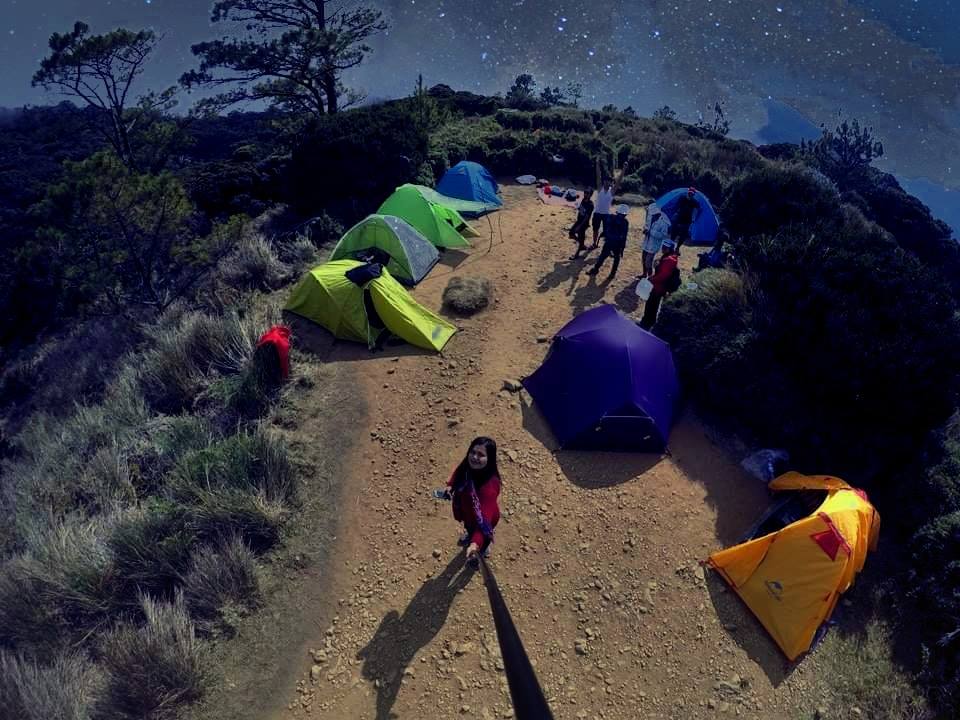 View at Mt Pulag Camp using Telesin Extended Monopod