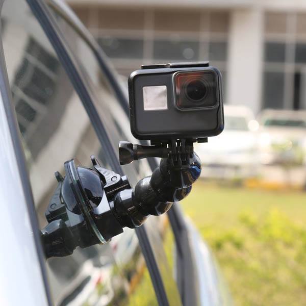 Telesin Jaw Flex Suction Action Camera Mount + Smartphone Holder Features