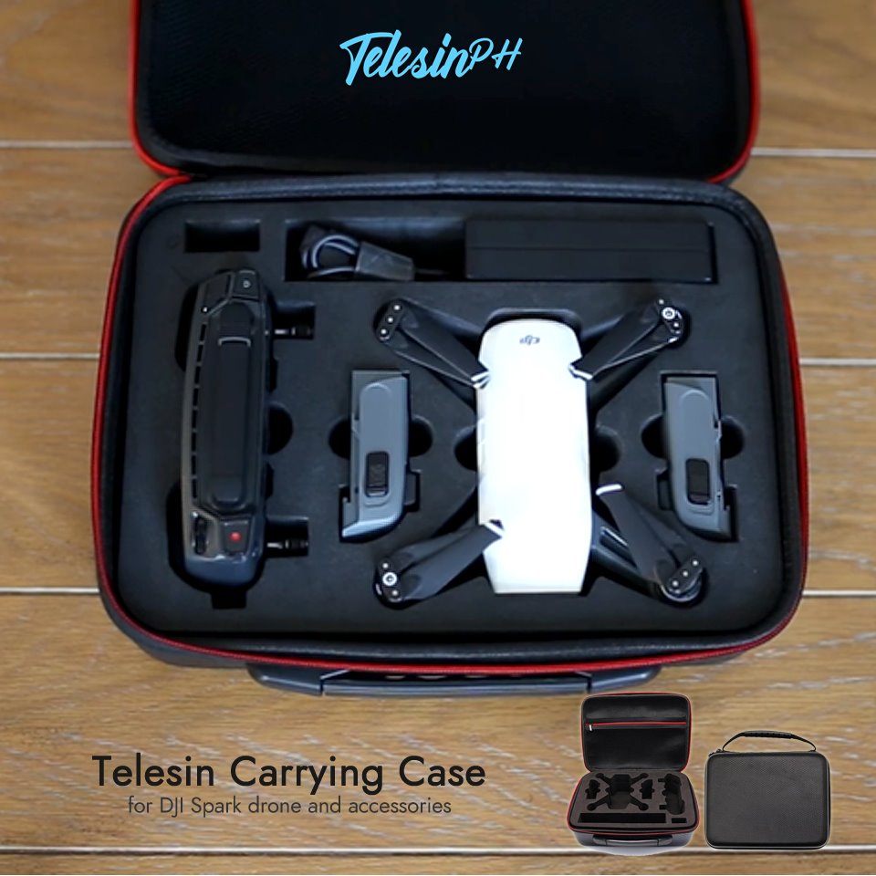 Telesin Carrying Case is designed to be compact, lightweight, easy and comfortable to carry while securing your DJI Spark Drone and accessories in one space. ➡ www.tomtop.com ✅ www.tomtop.com