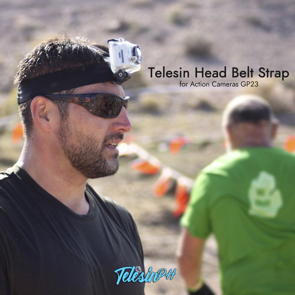 Telesin Adjustable Head Elastic Harness Belt Strap is an ideal companion for your action camera while traveling. Gives you an "Eye Level" view, Durable and lightweight that makes it easy to capture videos. With 3-Anti Skid to make the head strap more fit and intact during your activity. www.tomtop.com