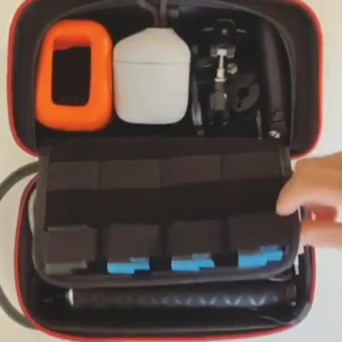 Multifunctional storage. Compatible with most action cameras such as GoPro Hero, SJCAM, Xiaomi, YI, DJI Osmo, Insta 360, etc. and accessories. Full details >> www.tomtop.com