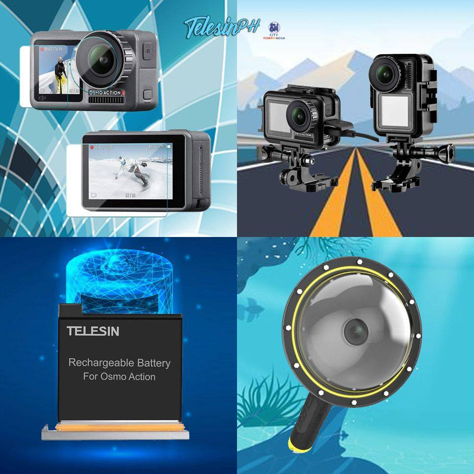 Your DJI Osmo Action will always have a great companion with Telesin Accessories. Make your Photography an even Greater and more Enjoyable experience. Get them here: