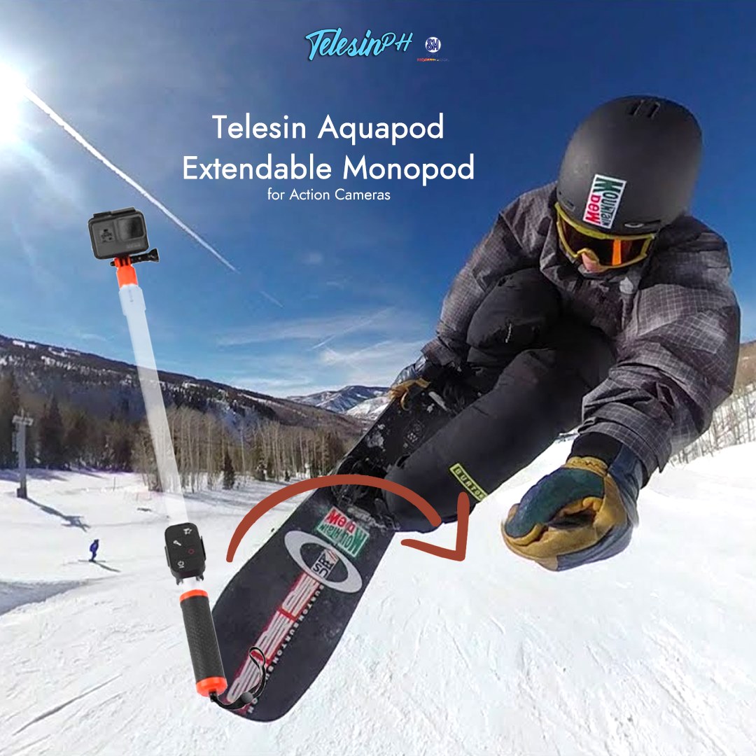 Are you wondering how they got this Neat Shot? Well you better check our Telesin Aquapod! It has a transparent design that makes it disappear in your photo/video. Cool isn't it? 😎 Extendable from 14" to 24" with high-density non-slip foam handle for extra comfort and tight grip for extreme sports. Get it here: www.tomtop.com for only ₱399❗️... --