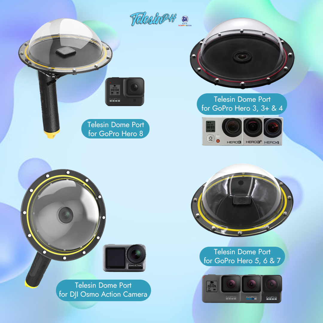 You won't have a reason not to own a Telesin Dome Port with these various choices. From GoPro 3 to 8 and even DJI Osmo Action user can get the amazing split over and underwater shots! Get them here: