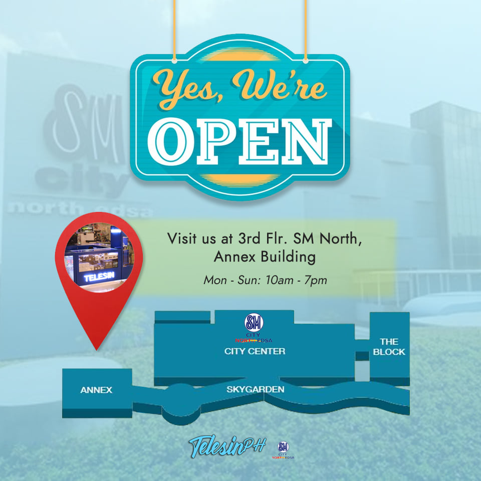 Yes, You read it right! We're finally back in action! You can now shop for your favorite Telesin Accessories here at SM North Edsa. We're OPEN from 10am - 7pm (Monday - Sunday)