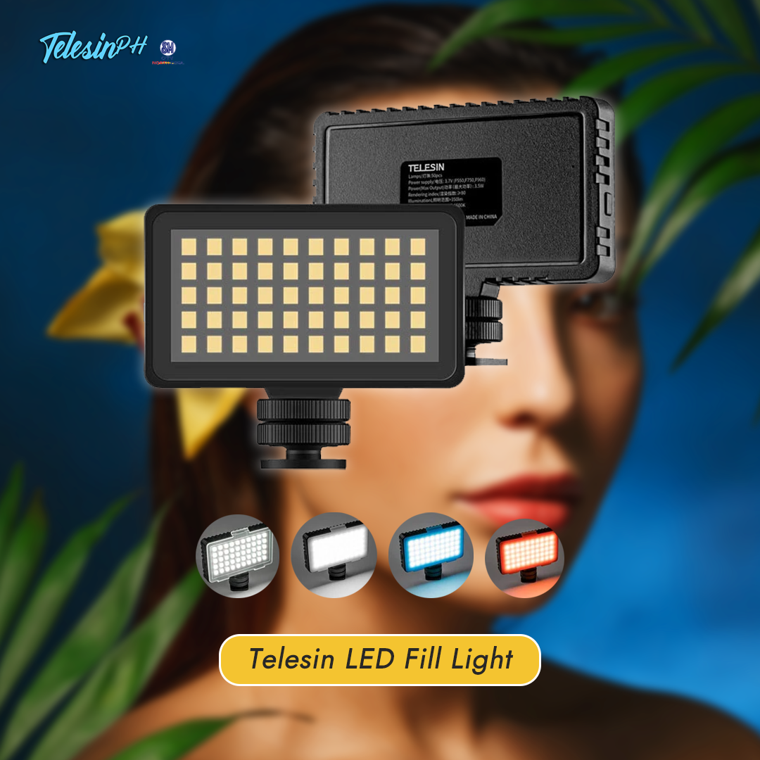 Lighting is the Key in every Photography. Control and Set the mood of your subject with Telesin LED Fill Light with 4pcs color filters and adjustable brightness.  Lightweight, Rechargeable, and Compact in Size. Perfect for indoor and outdoor vlogging! Get it here for only ₱369! Be part of our community ...