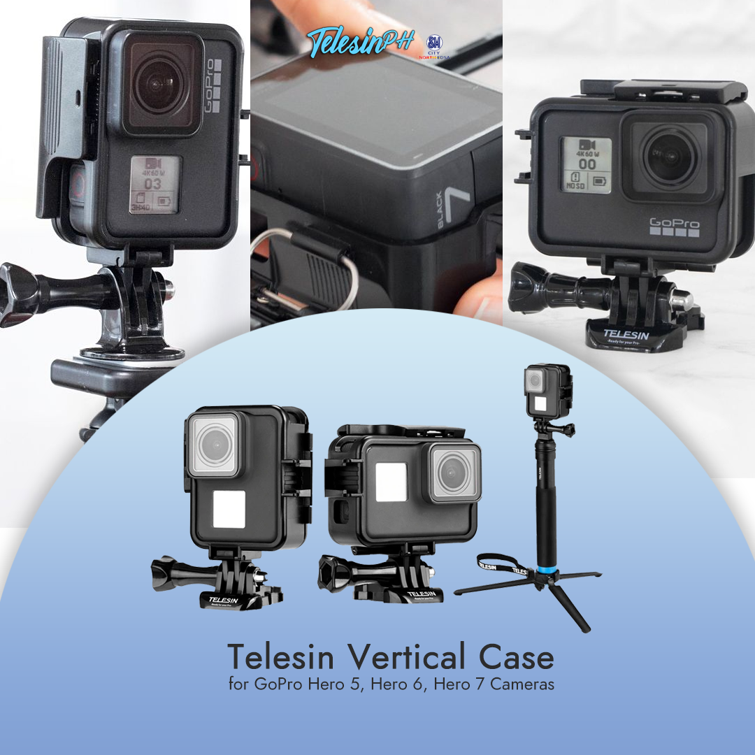 Telesin Vertical Frame Case is what you need for creating amazing contents for your social media. Level up your Instagram stories/live streaming, Facebook live streaming, and Snapchat stories by doing it in Portrait Mode with this mount. Get it here for only ₱399❗...