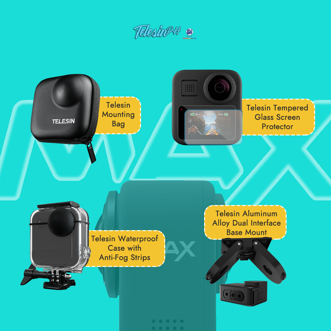 Reach the MAX Potential of your GoPro Max with Telesin Accessories! Max Protection, Max Waterproofing, Max Screen, and Max the Connectivity! W O W 🤩‼️