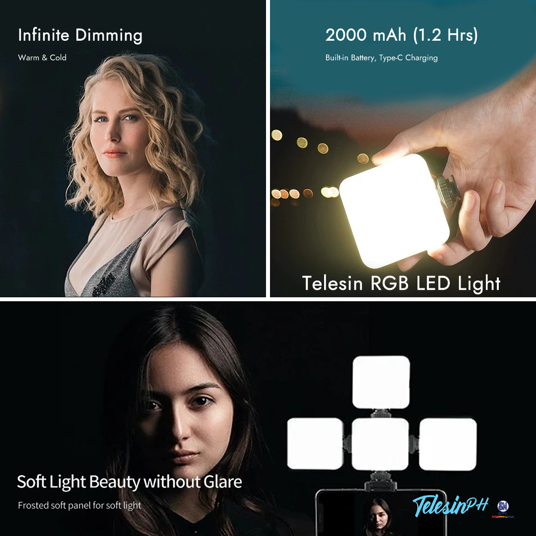 Lighting is the KEY in Photography! Telesin RGB LED Light is a portable and efficient way to light up your subject. It has a 2000mAh Battery Capacity with 5 Levels of Brightness Adjustment, and a built-in magnet for more flexible lighting angles. Visit us at 3rd Floor SM City North Edsa Annex... Also available on our Shopee and Lazada Malls!