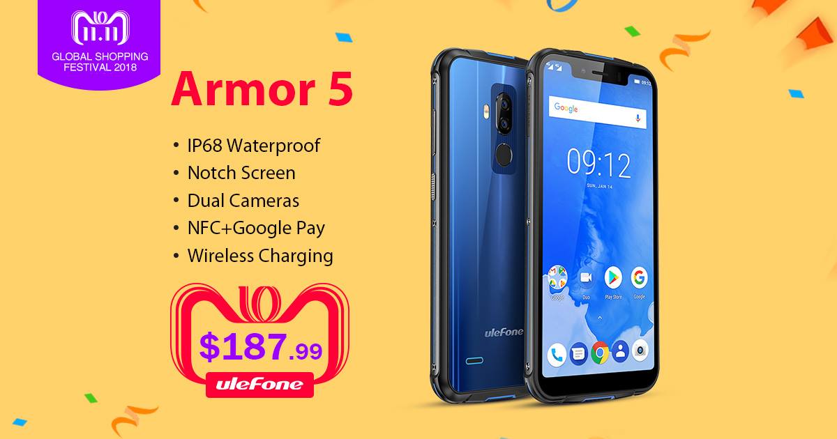 🏆🏆🏆Top Recommendation For 11.11 Aliexpress Global Festival- Ulefone Armor 5.