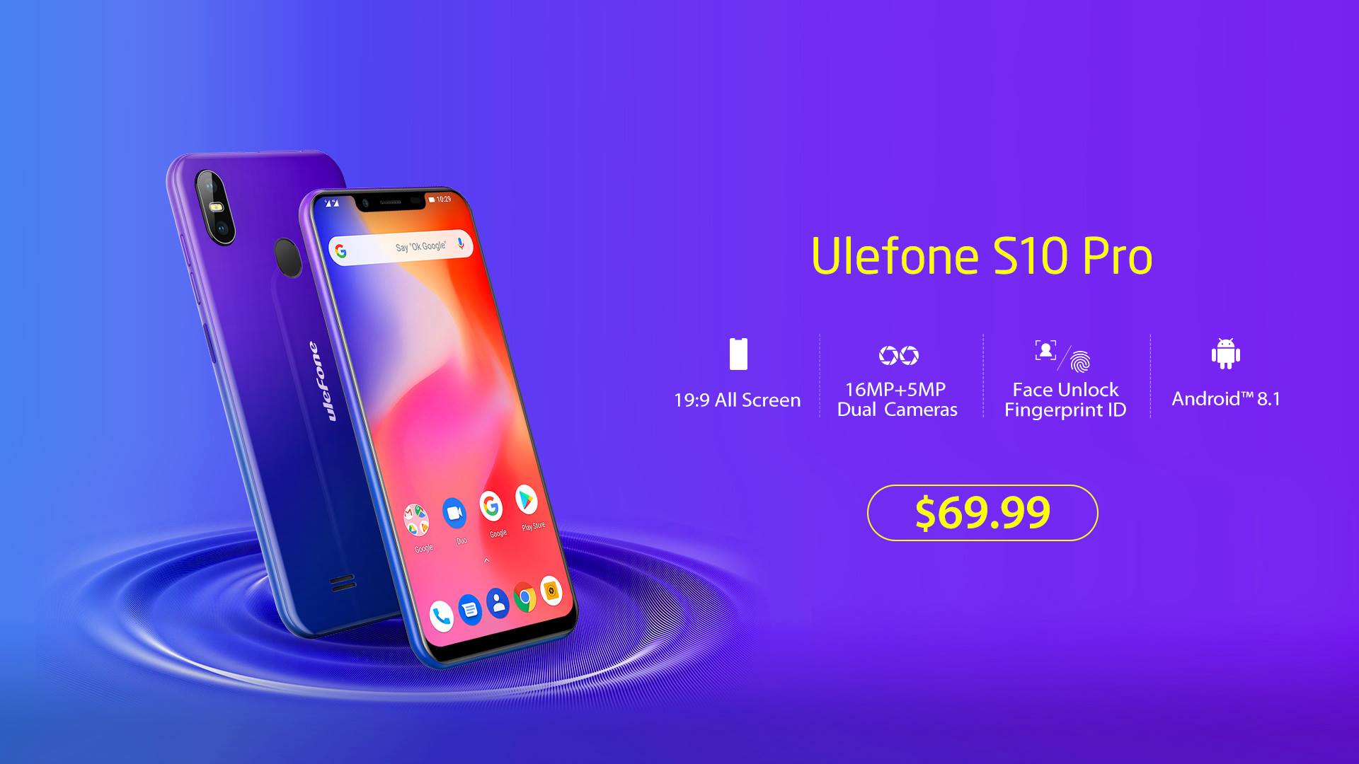 Fashion Auroreous Ulefone S10 Pro Begins Pre-order at $69.99.