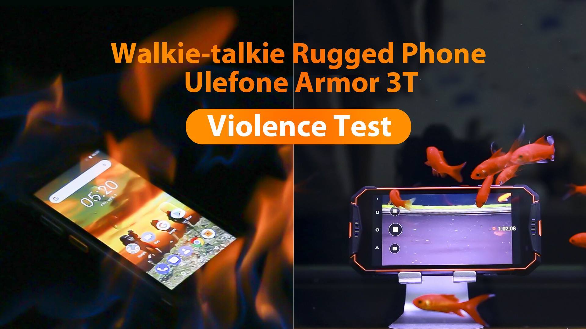 10300 mAH Walkie-talkie Rugged Ulefone Armor 3/3T Series Violent Test.