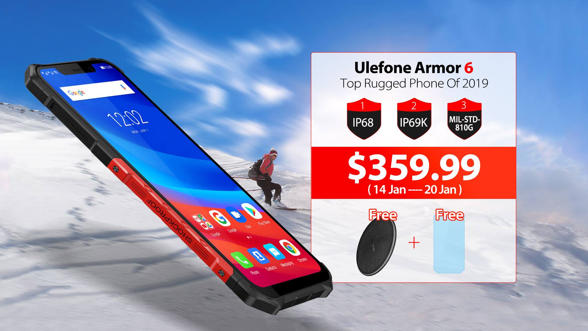 The 2019 King Rugged Phone Ulefone Armor 6 Starts the Global Pre-sales today!