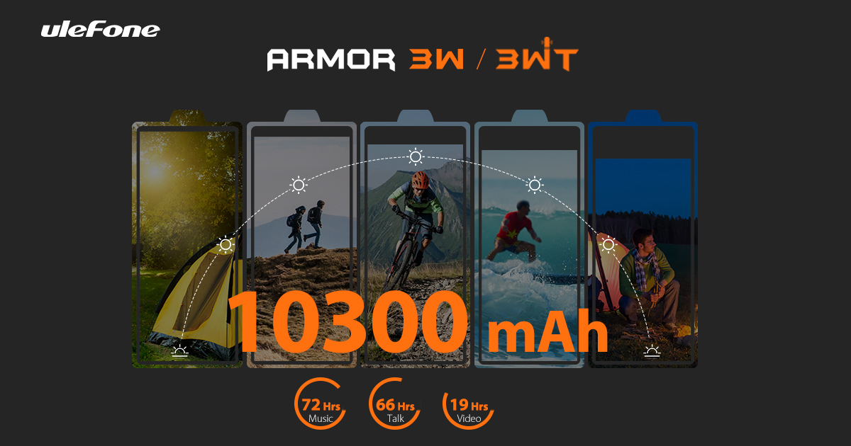 Ulefone Armor 3W/3WT - Efficient Power for One Week.