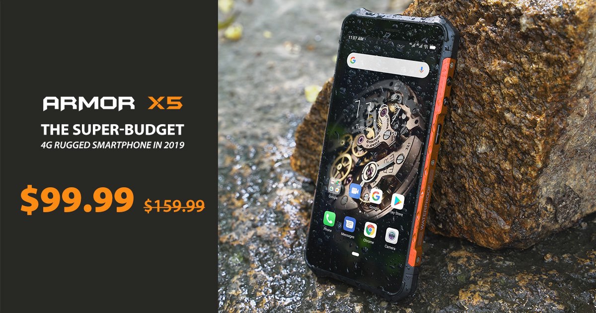 Super-Budget 4G Rugged Phone Ulefone Armor X5 Now Sells for Only $99.99.