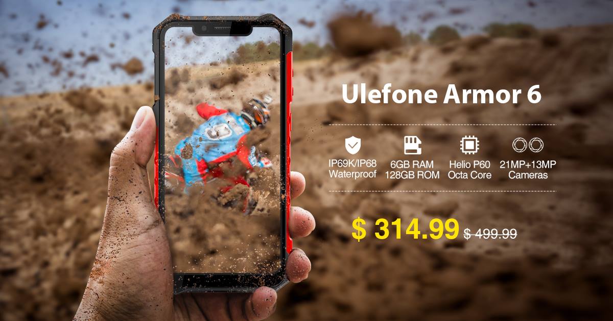 Ulefone Armor 6 deal for only 2 days. The wireless charger is offered for free.