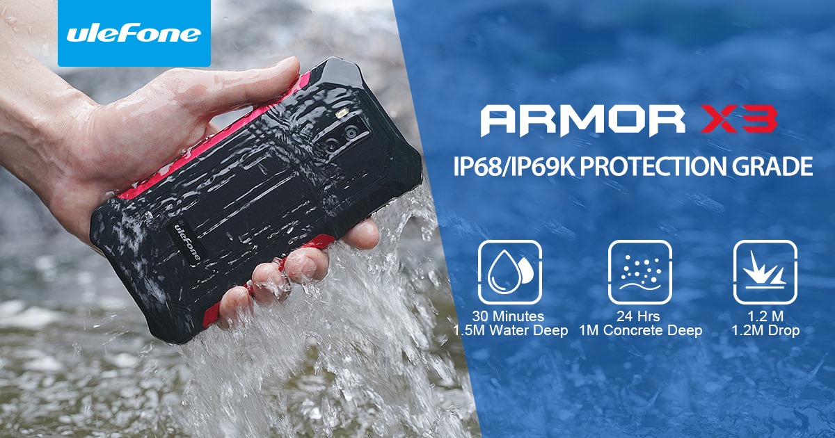 Super-budget rugged phone Ulefone Armor X3 is only for 79.99 dollars on Aliexpress.