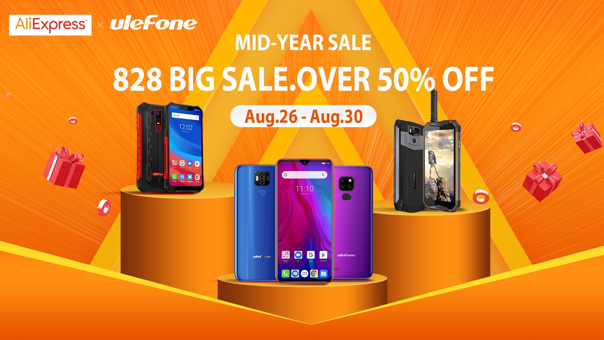 Up to 50% discount -- Aliexpress & Ulefone Global Mid-Year Shopping Festival.