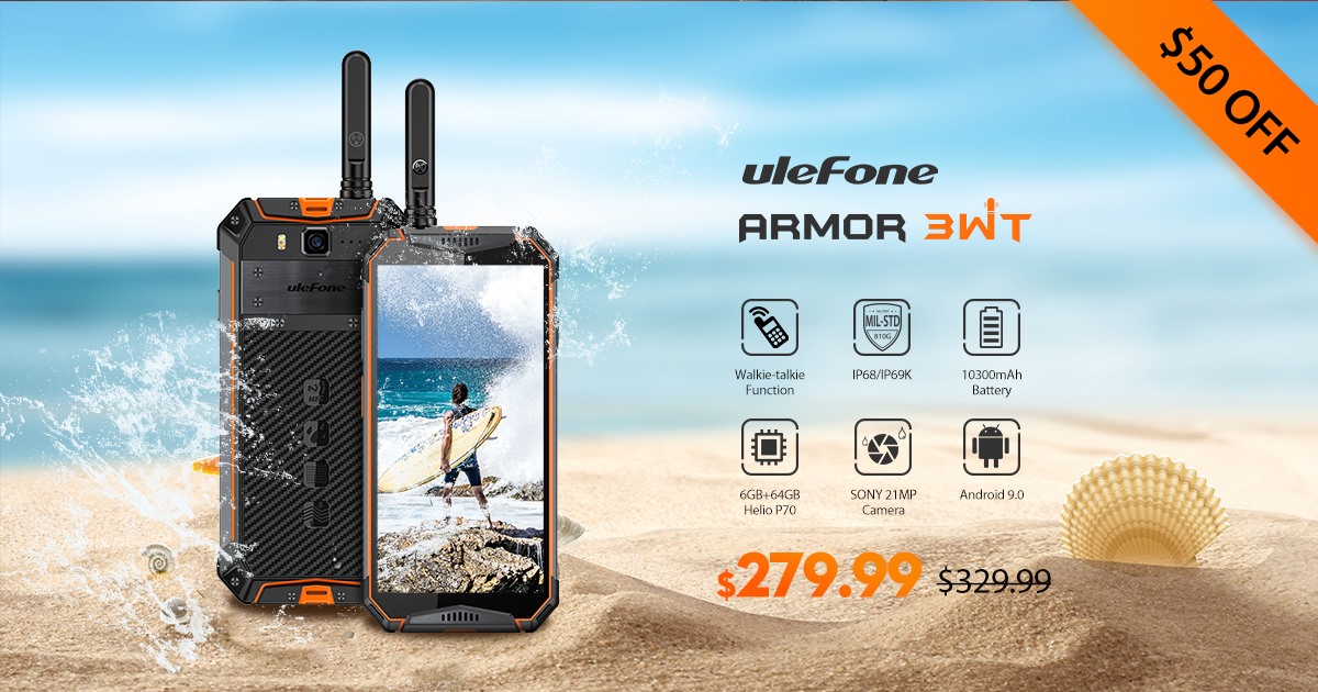 Ulefone Armor 3WT is in global presale on Banggood for $279.99 now, the presale will end on Sep 30th.