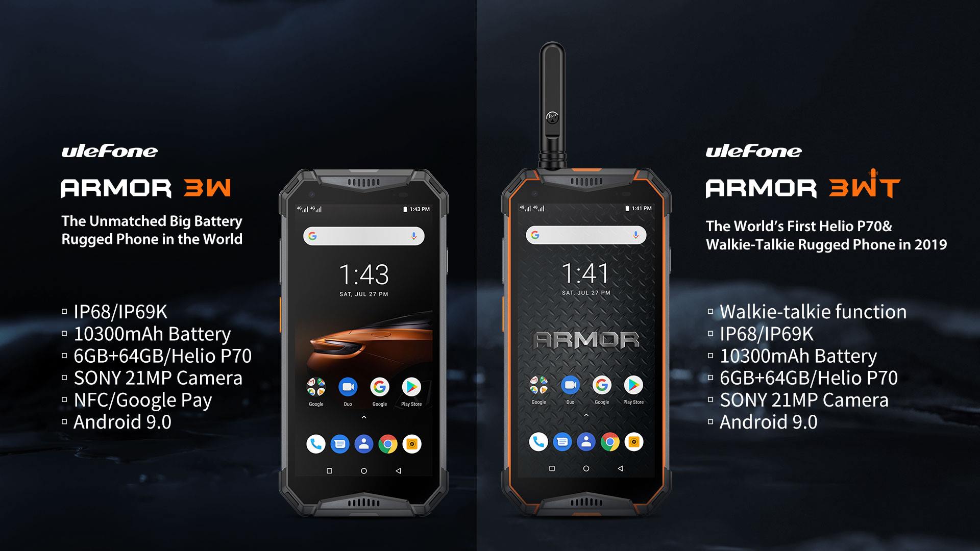 Big Battery Rugged Phone Ulefone Armor 3W/3WT Are Coming!