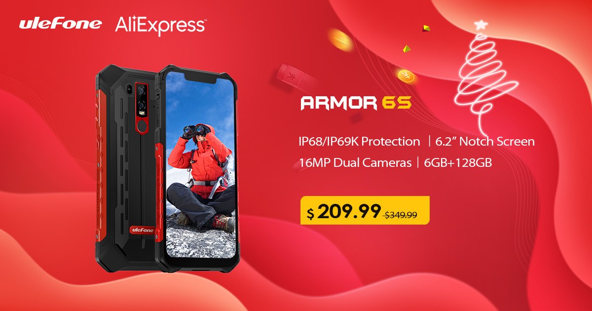 Grab the #UlefoneArmor6S at the lowest price from Aliexpress.