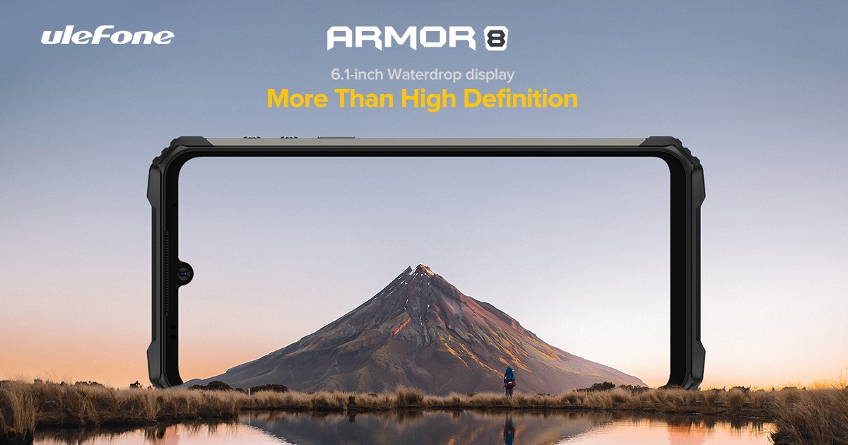 Armor 8 sports a 6.1-inch waterdrop display, large enough to immerse yourself in your favorite videos and games like never before. It will provide outstanding optical performance, everything you see on the screen will be vivid and as clear as it can be. 🏔