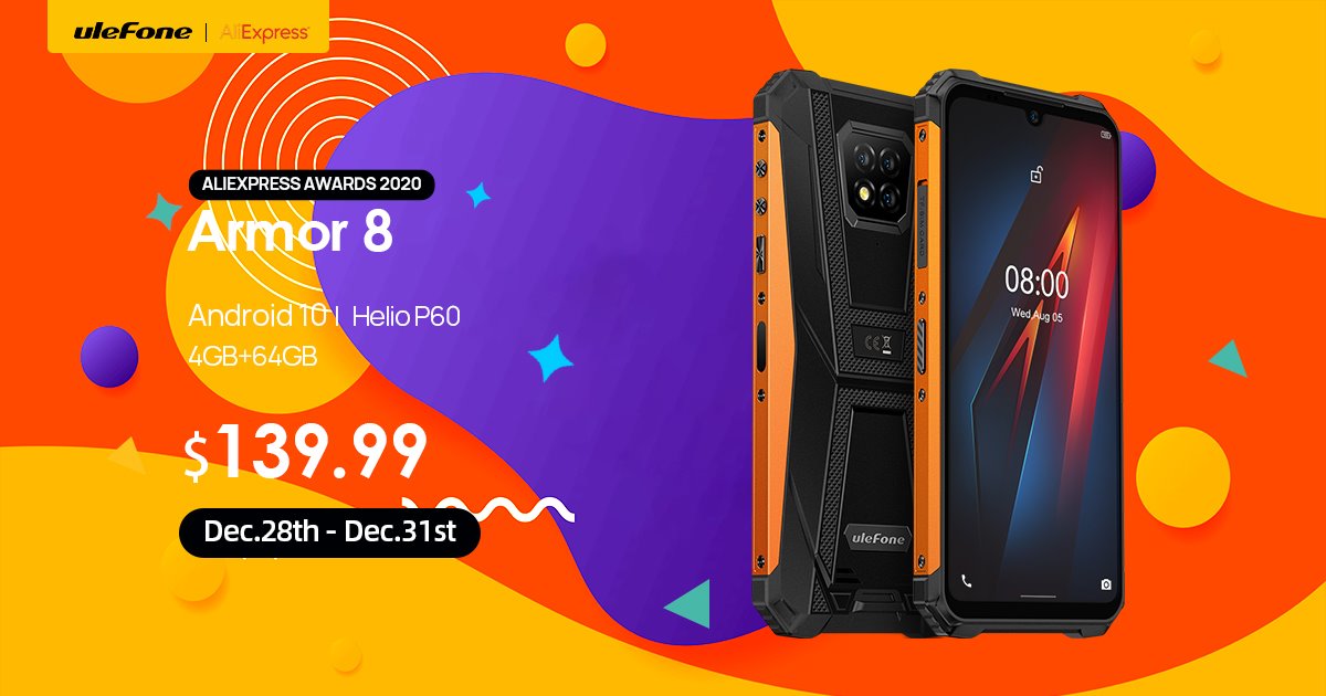 Welcome to the New Year with a bang! Ulefone offers up to 50% off on AliExpress!