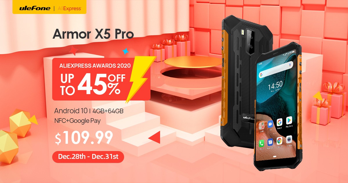 Welcome to the New Year with a bang! Ulefone offers up to 50% off on AliExpress!