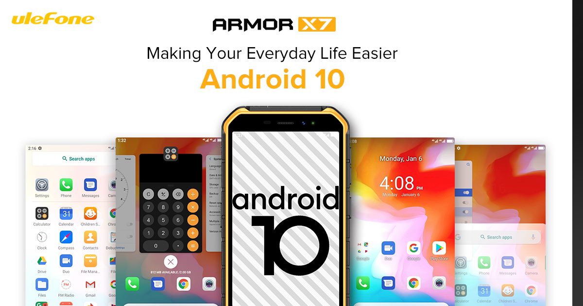 #UlefoneArmorX7 runs the latest systerm Android 10, simpler, smarter, and more helpful than previous version, well protect your privacy and security, find the right balance with technology for you and your family.