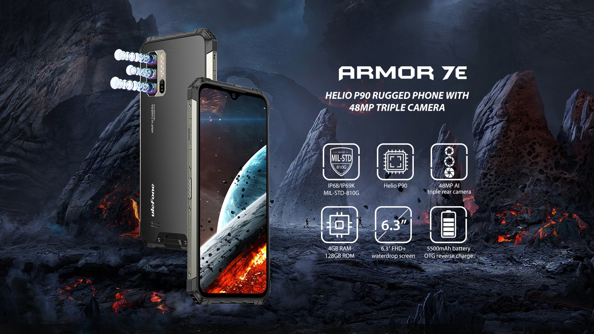 Introducing the Ulefone Armor 7E: Helio P90 Rugged Phone With 48MP Triple Camera.