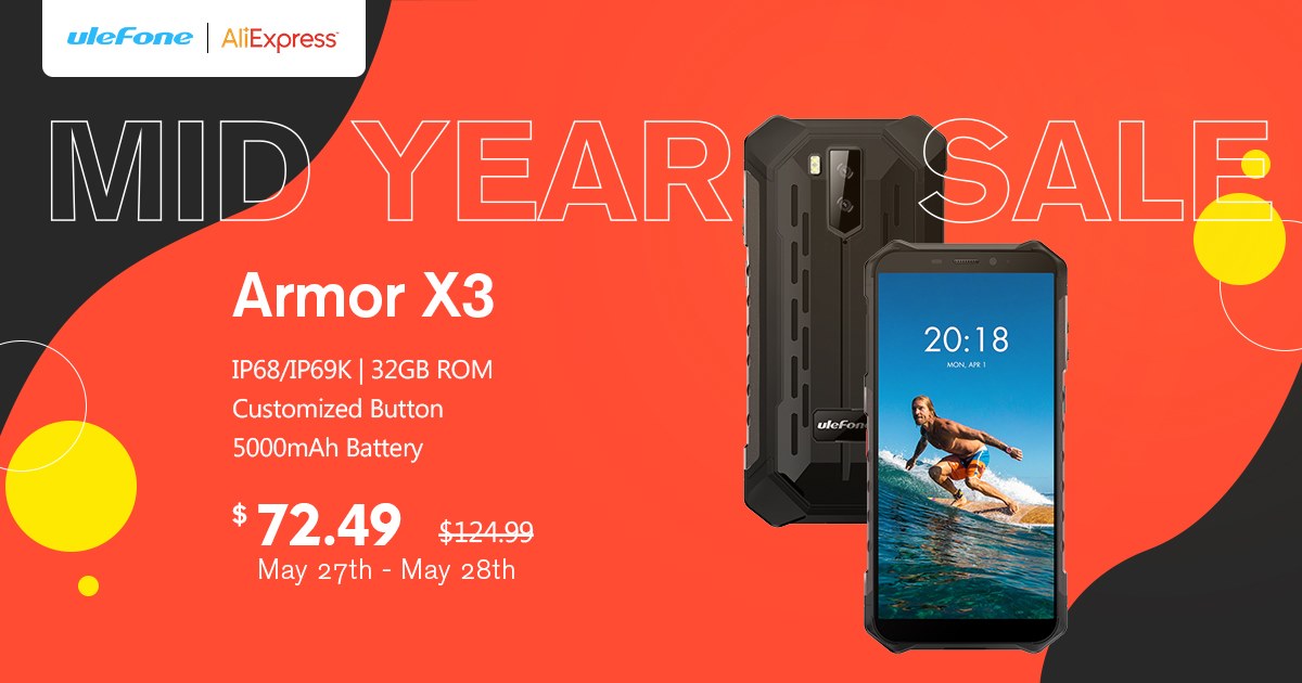 Super-budget rugged phone #UlefoneArmorX3 is on sale at price of $72.49 now, the discount will expire within 12 hours.