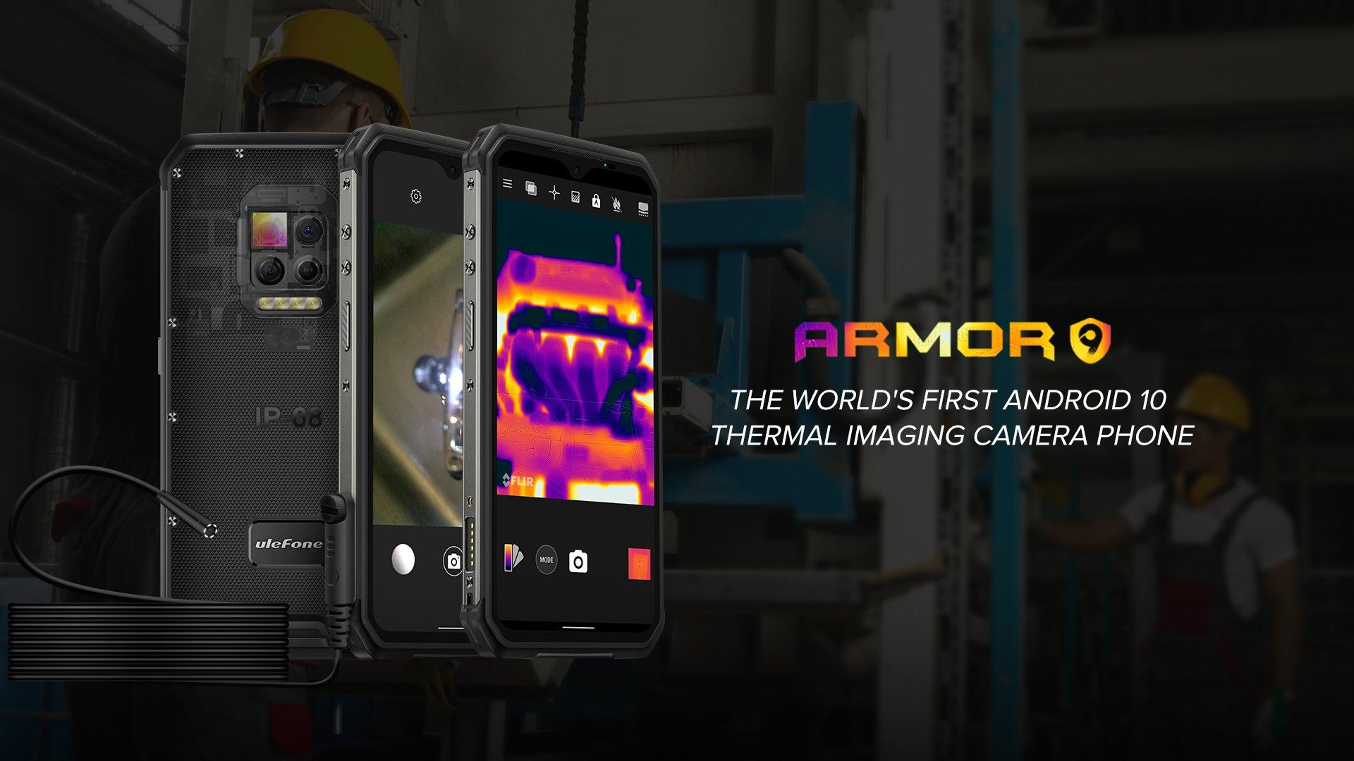 Introducing Ulefone Armor 9 - The World's First Android 10 Thermal Imaging Camera Phone.