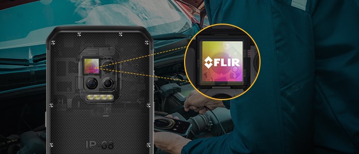 #UlefoneArmor9 sports the new generation FLIR thermal imaging module, the detection range is up to -10℃-400℃. It can simultaneously track temperature changes at up to 5 heat spots, and monitor regional temperatures.